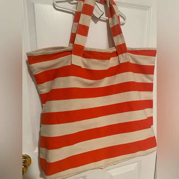 Macy shopping tote orange and tan NWT - Picture 5 of 7